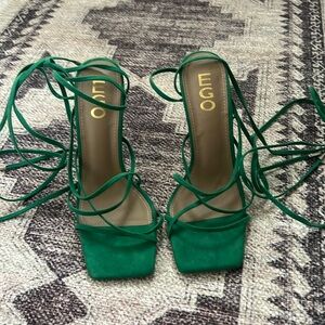 Ego Square toe heels- worn twice UK 6, US 8